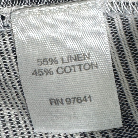 J Jill Black cream Striped Linen Cotton Blend Lounge Shorts Women's 3X - Picture 7 of 9